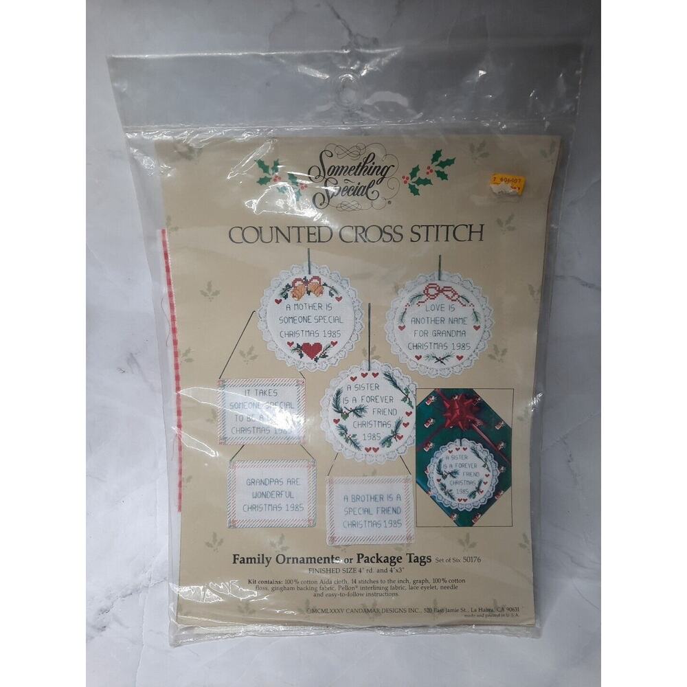 Something Special Counted Cross Stitch Kit Family Christmas Ornaments 50176